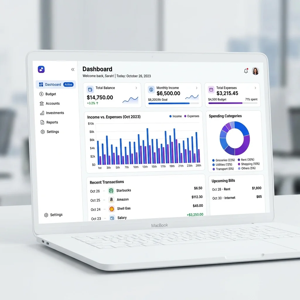 Financial Dashboard Screenshot